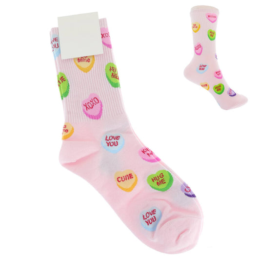 Valentine's Conversation Hearts Socks