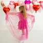 Pink Glitter Heart Cape - Dress Up - Gifts