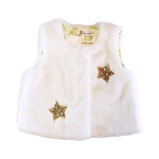 White Star Furry Vest