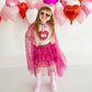 Pink Glitter Heart Cape - Dress Up - Gifts