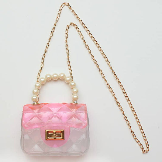 Pearl Ombre Jelly Bag: Pink