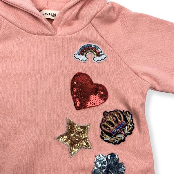 Little Sequin Patch Hoodie