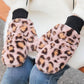 Kids Furry Leopard Mitten