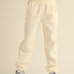 Cozy Fleece Jogger Sweatpants: Cream / L