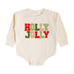 Holly Jolly Baby Patch Christmas Long Sleeve Romper