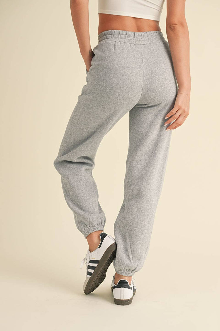 Cozy Fleece Jogger Sweatpants: Cream / L