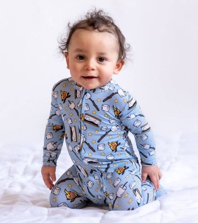 Merry & Blue - Bamboo Zippy Romper