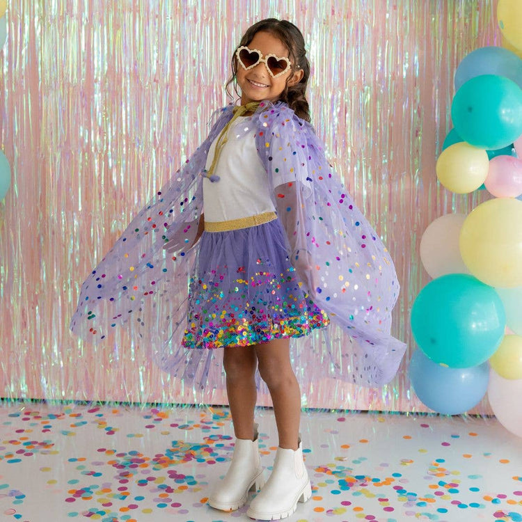 Lavender Confetti Cape - Kids Dress Up Cape