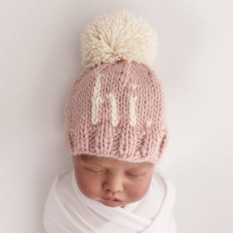 Hi. Pink Hand Knit Hat