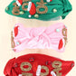 Jeweled HO HO HO Knotted Headband: Green