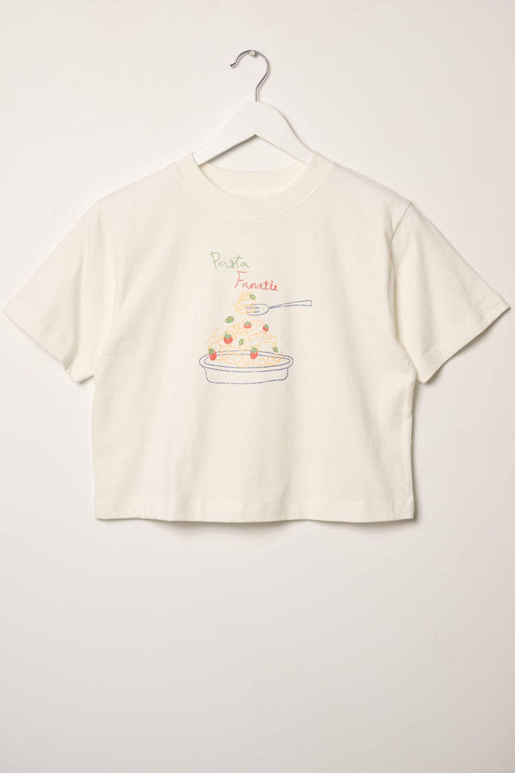 Pasta Fanatic Vintage-Wash Cropped Tee