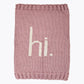 Hi. Pink Hand Knit Baby Blanket