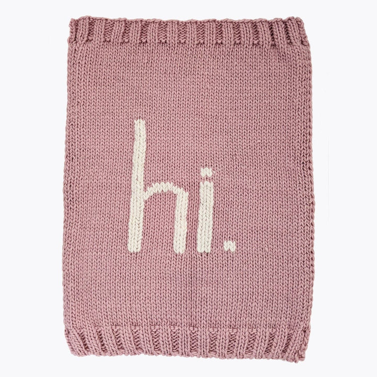 Hi. Pink Hand Knit Baby Blanket