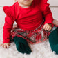 Christmas Baby Plaid Long Sleeve Tutu Bodysuit