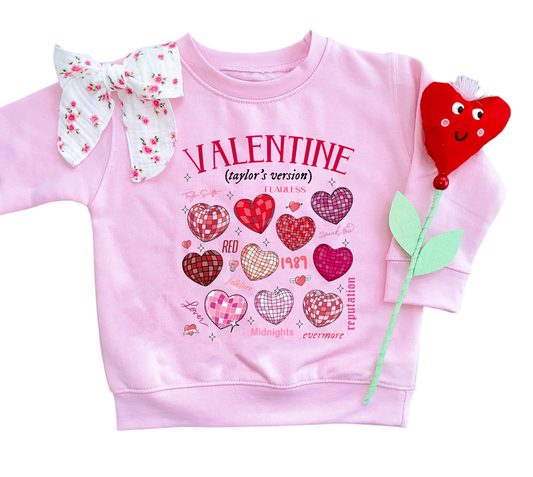 Taylor's Version Girls Valentines Sweatshirt