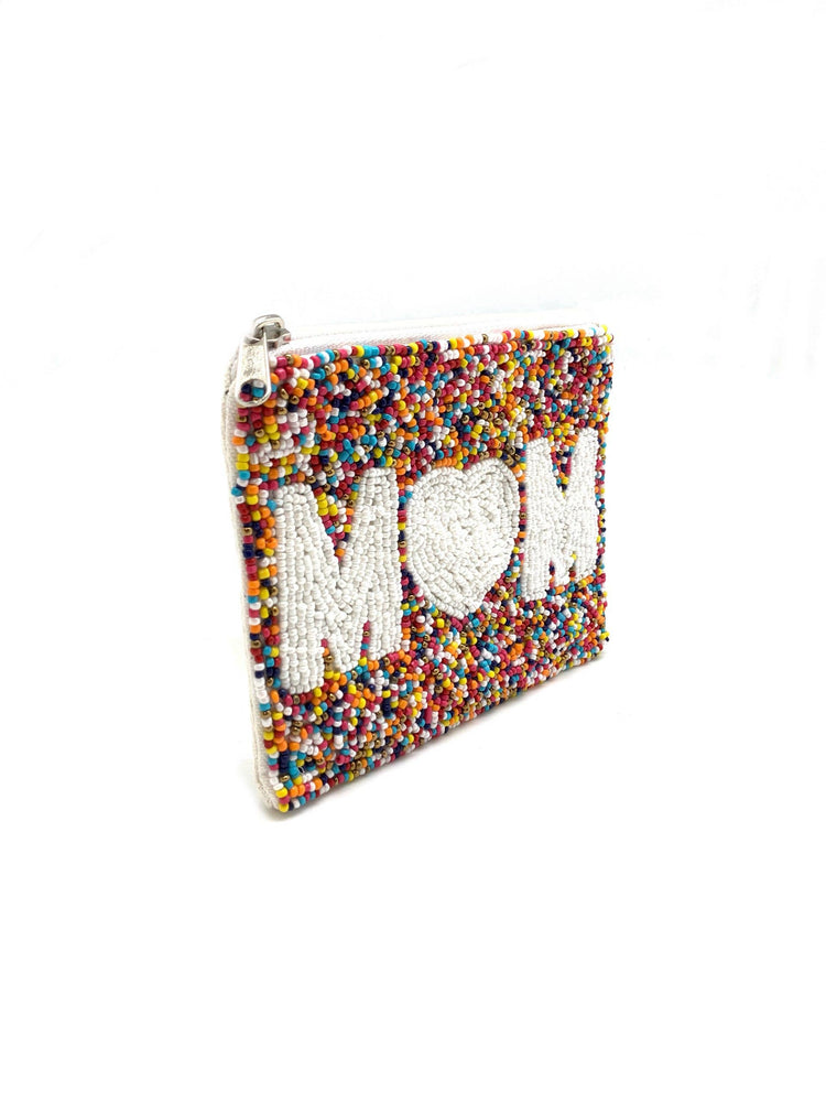 MOM Beaded Coin Purse