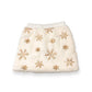 Gold Sequin Snowflake Fur Skirt