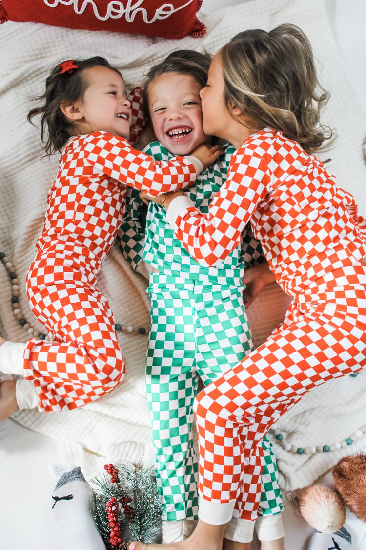 Checker pajamas