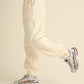 Cozy Fleece Jogger Sweatpants: Cream / L