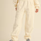 Cozy Fleece Jogger Sweatpants: Cream / L