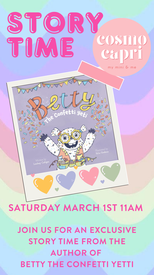 Story time - Betty the Confetti Yetti - March 1, 11am