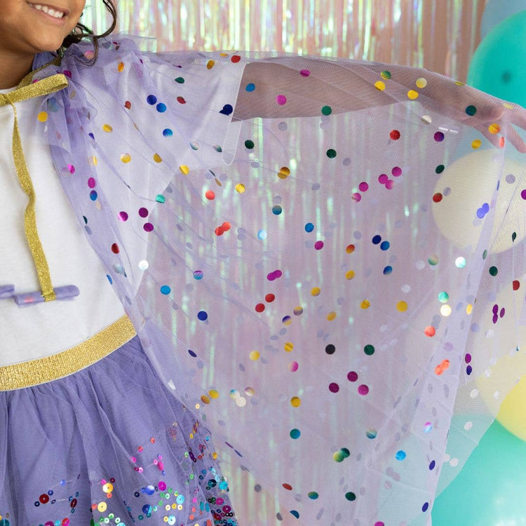 Lavender Confetti Cape - Kids Dress Up Cape