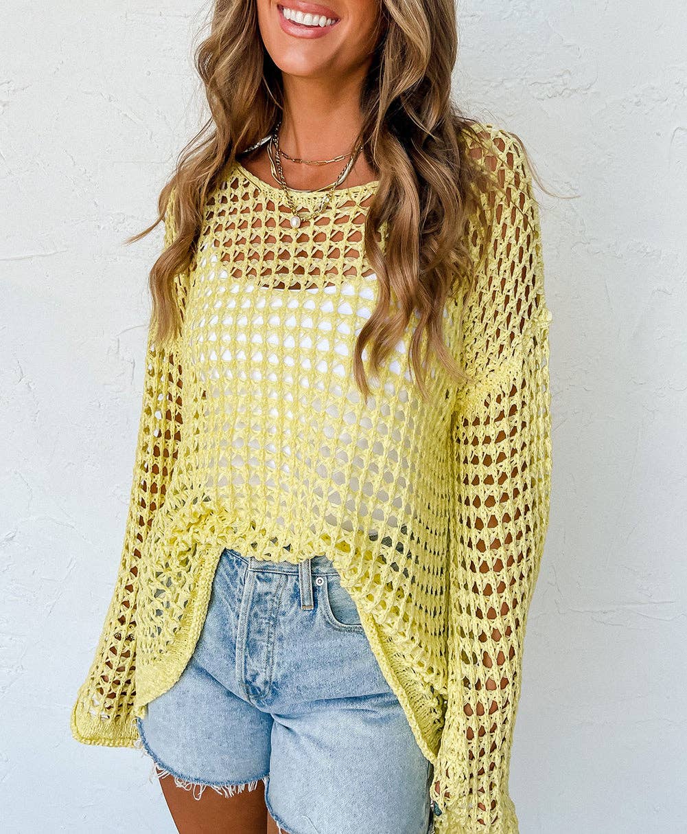 Yellow Bird Tunic Sweater: