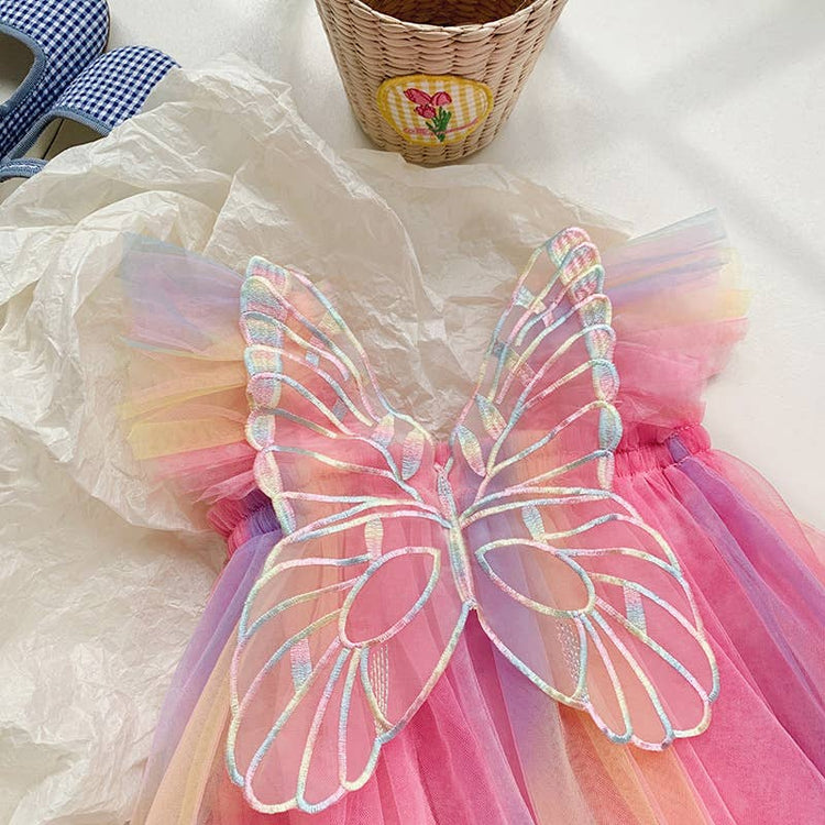 Rainbow Butterfly Tutu Dress Dress