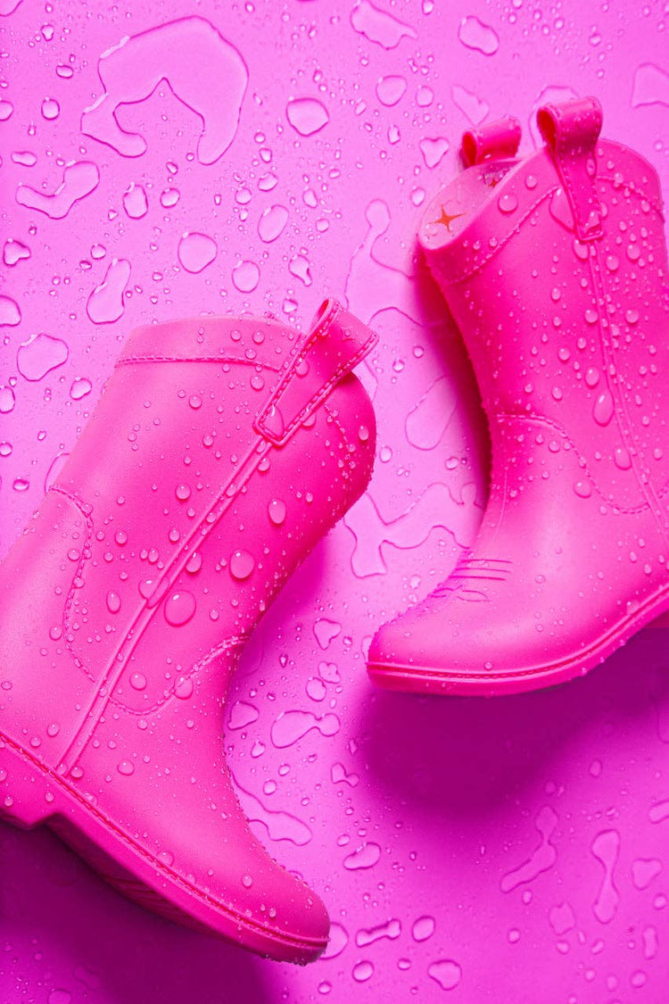 Atomic Pink All Weather Rubber Cowboy Boots