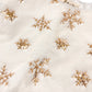 Gold Sequin Snowflake Fur Coat