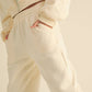 Cozy Fleece Jogger Sweatpants: Cream / L