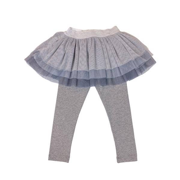 Gray Ombre Tulle Skeggings