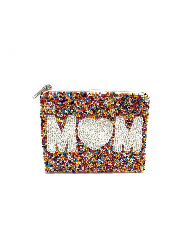 MOM Beaded Coin Purse