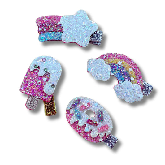 Glitter Hair Clip Set