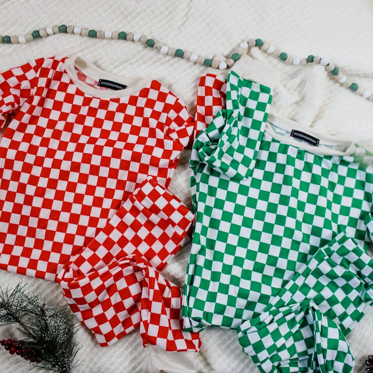 Checker pajamas